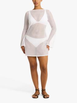 Sea Level Beach Cover Up, White, White