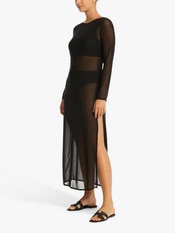 Sea Level Mesh Maxi Dress, Black, Black