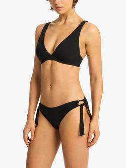 Sea Level Longline Underwire Bikini Top, Black - view 2, Black