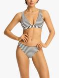 Sea Level Amalfi Longline Triangle Bikini Top, White/Black