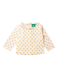 Little Green Radicals Baby Flower Frill Blouse, Cream