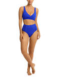Sea Level High Waist Bikini Bottoms, Cobalt