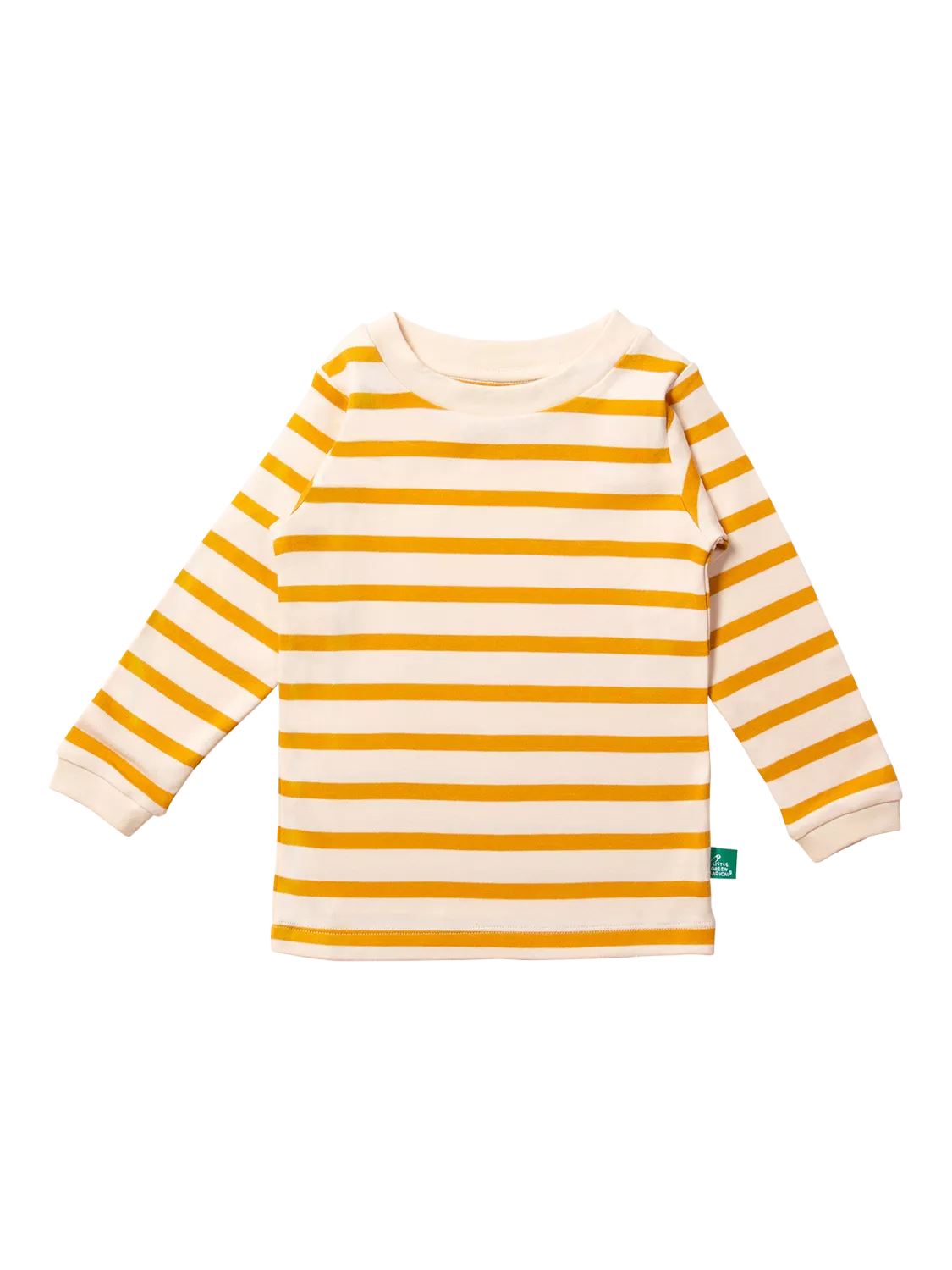 Orange and yellow striped long sleeve shirt on sale