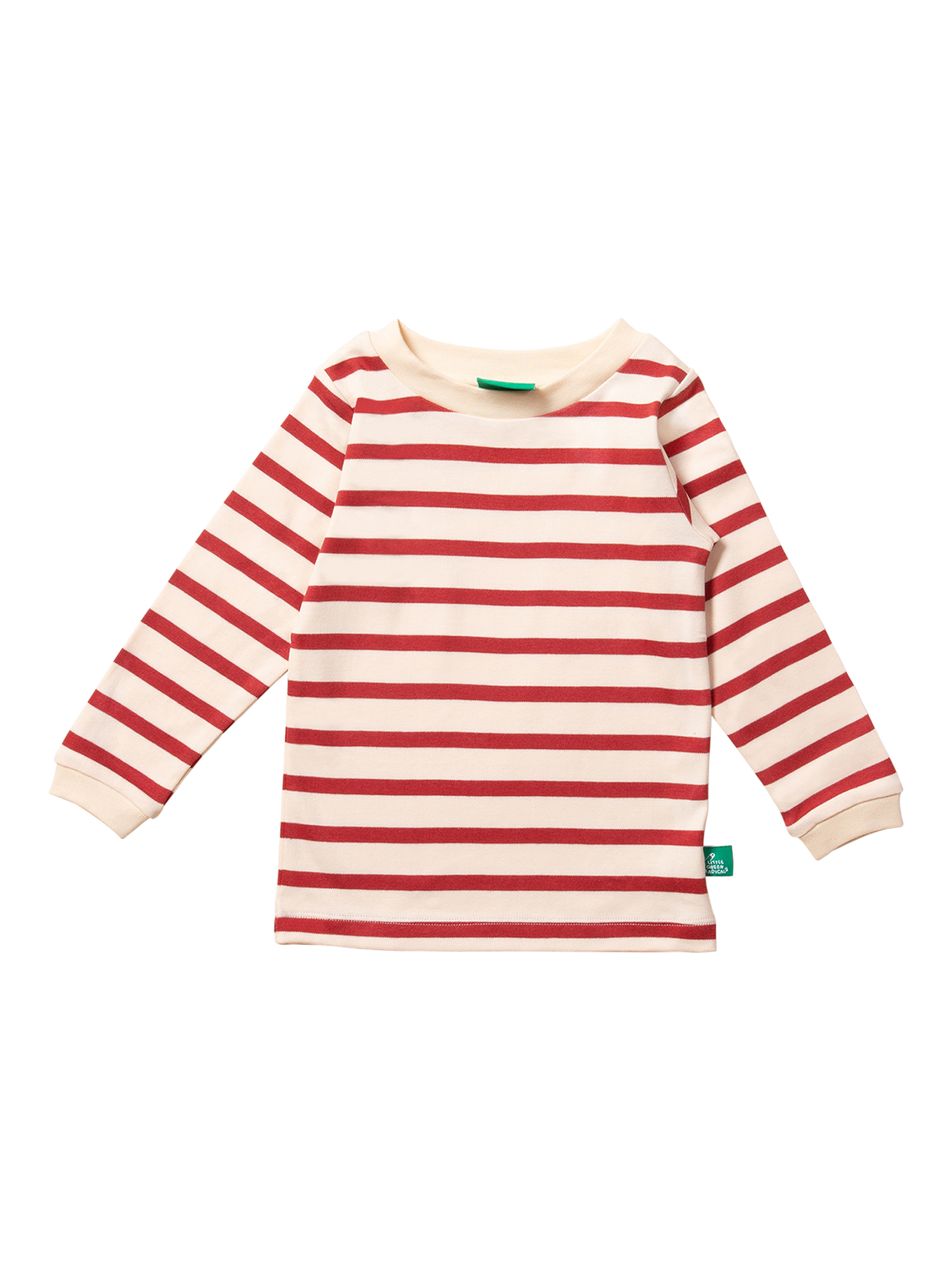Little Green Radicals Kids' Stripe Long Sleeve Tee, Red