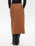 Numph Nushoshanna Cord Skirt, Bronze Brown