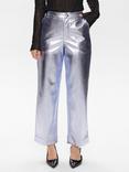 Numph Glenda Metallic Trousers, Silver