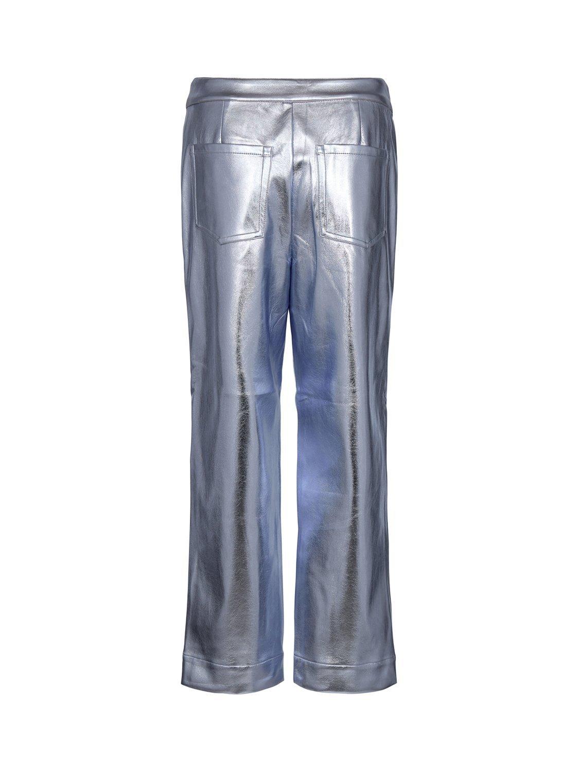 Product image 7 of 7, which shows Numph Glenda Metallic Trousers, Silver, 36