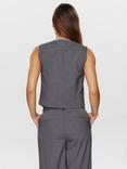 Numph Josephine Pinstripe Waistcoat, Grey Melange