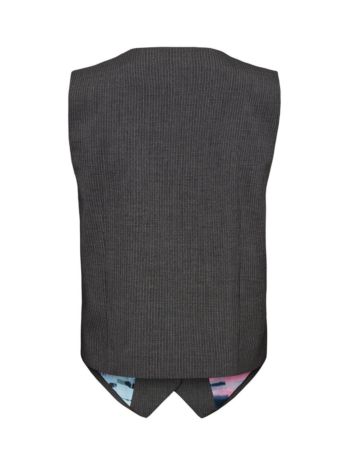 Product image 7 of 7, which shows Numph Josephine Pinstripe Waistcoat, Grey Melange, 44