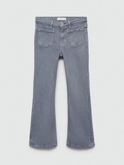 Mango Kids' Flared Jeans, Dusty Blue