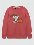 Mango Kids' Looney Tunes Sweatshirt, Red