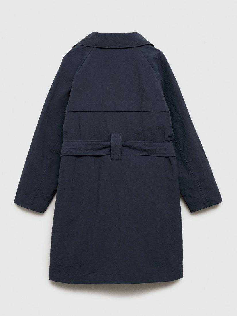 Mango Kids Gabriela Trench Coat Navy