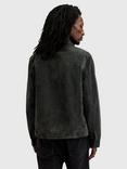 AllSaints Hopper Suede Jacket, Black Nearly Black