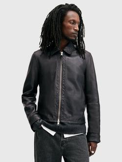 AllSaints Erol Leather Jacket, Black Black, Black Black