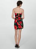 Mango Matis Floral Mini Dress, Black/Multi