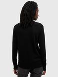 AllSaints Mode Merino V-Neck Jumper, Black