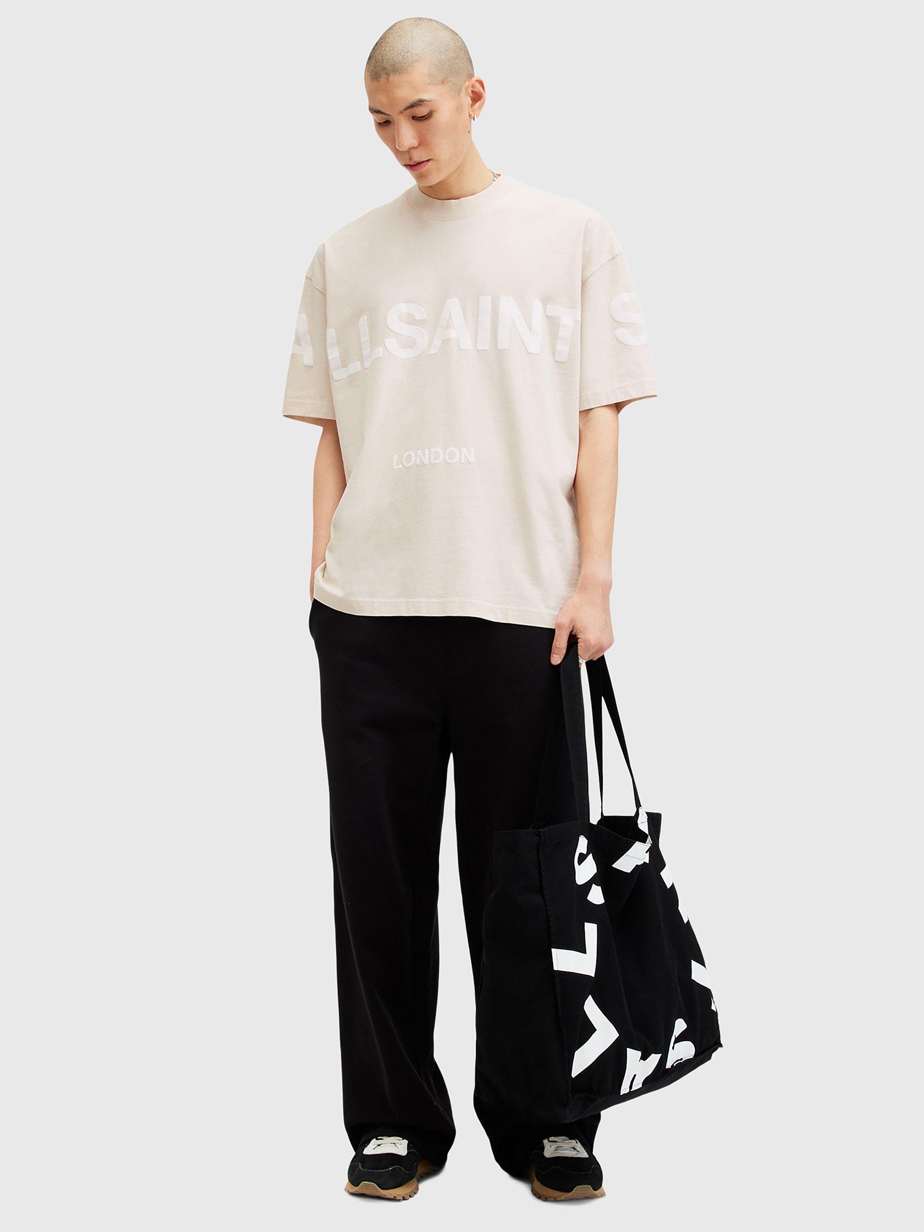 Product image 6 of 6, which shows AllSaints Biggy Short Sleeve Crew T-Shirt, Natural Taupe, XS
