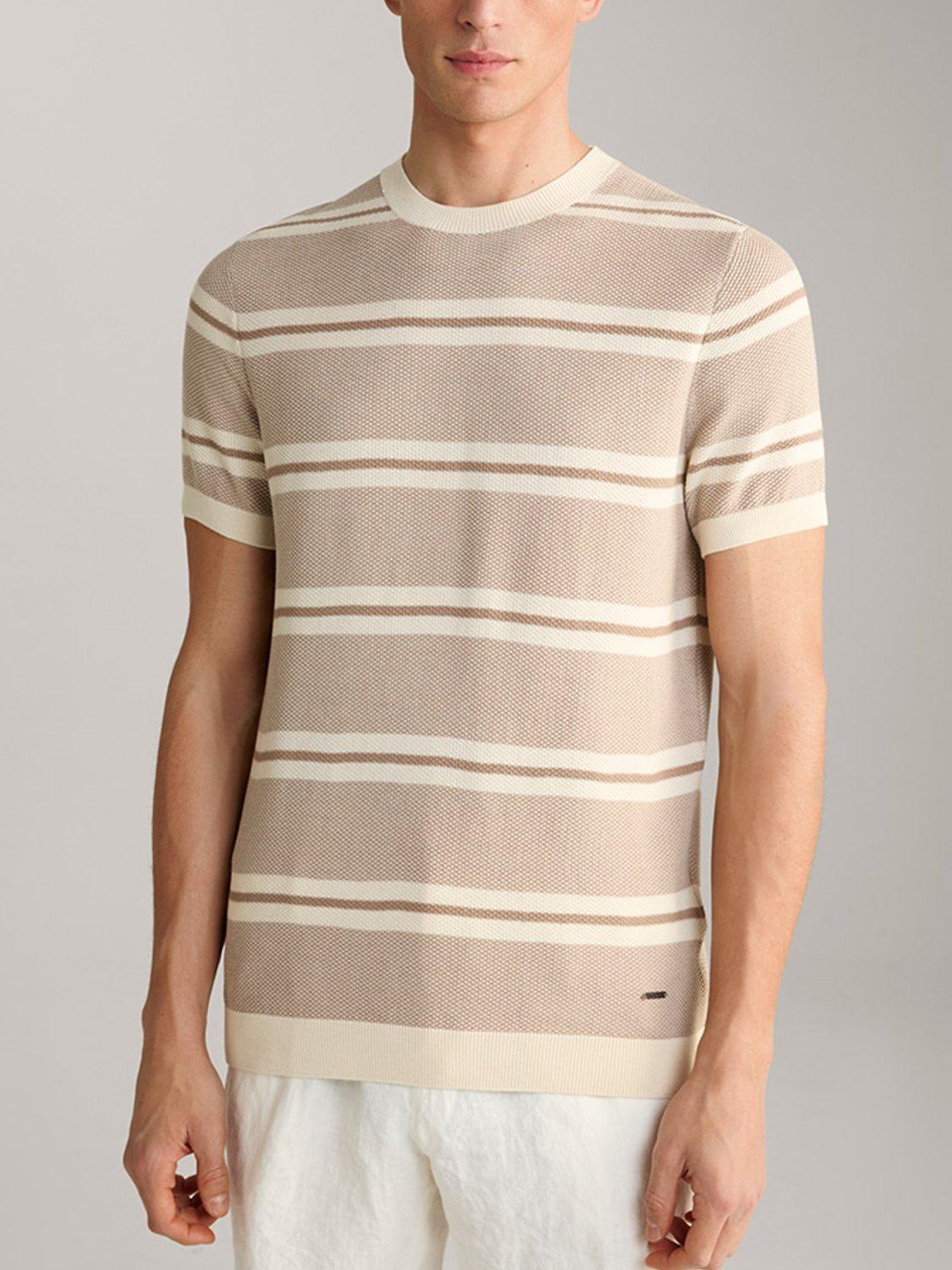 JOOP! Vico Cotton Stripe T-Shirt, Open Brown
