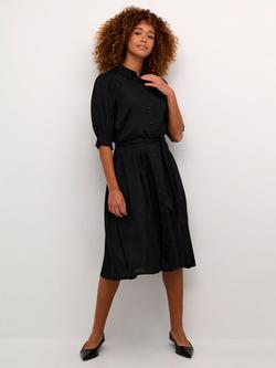 KAFFE Emine Shirt Dress, Deep Black, Deep Black