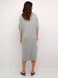 KAFFE Lola Rib Knit Jumper Dress, Grey Melange