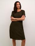 KAFFE Milia Linen Blend Dress, Dark Green