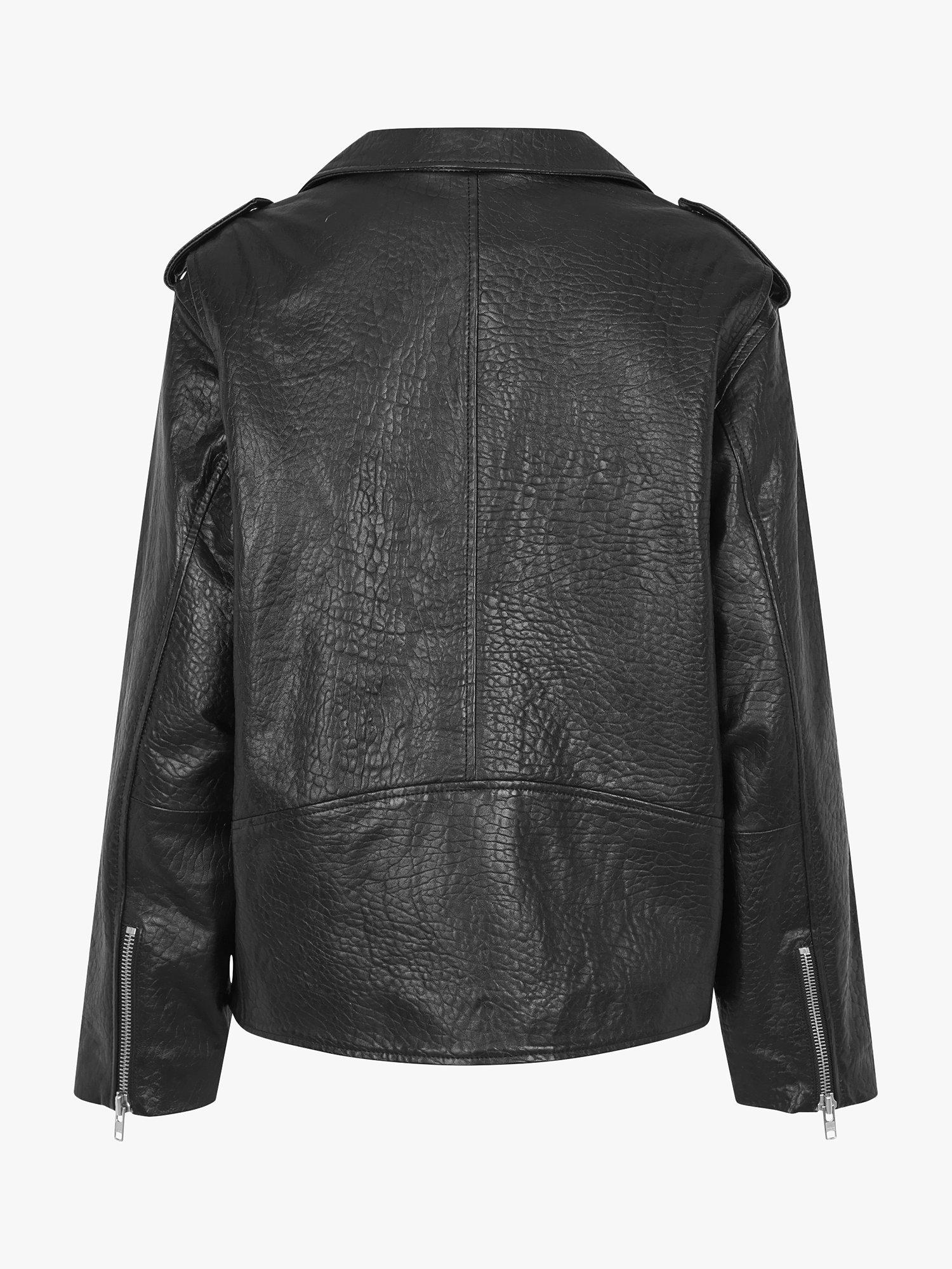 Sarana leather biker jacket store