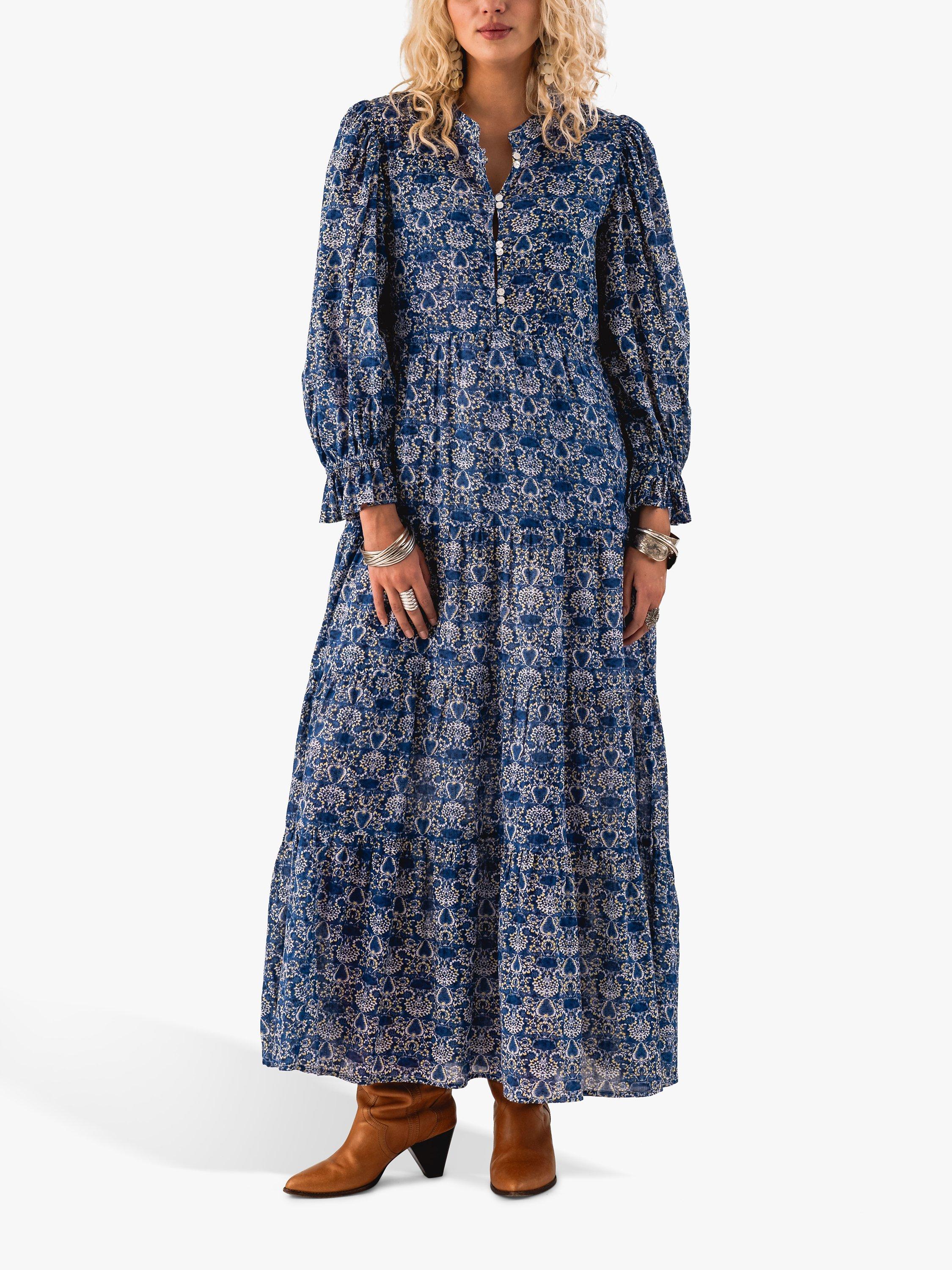 Lollys Laundry Evelyn Maxi Dress, Blue/Multi