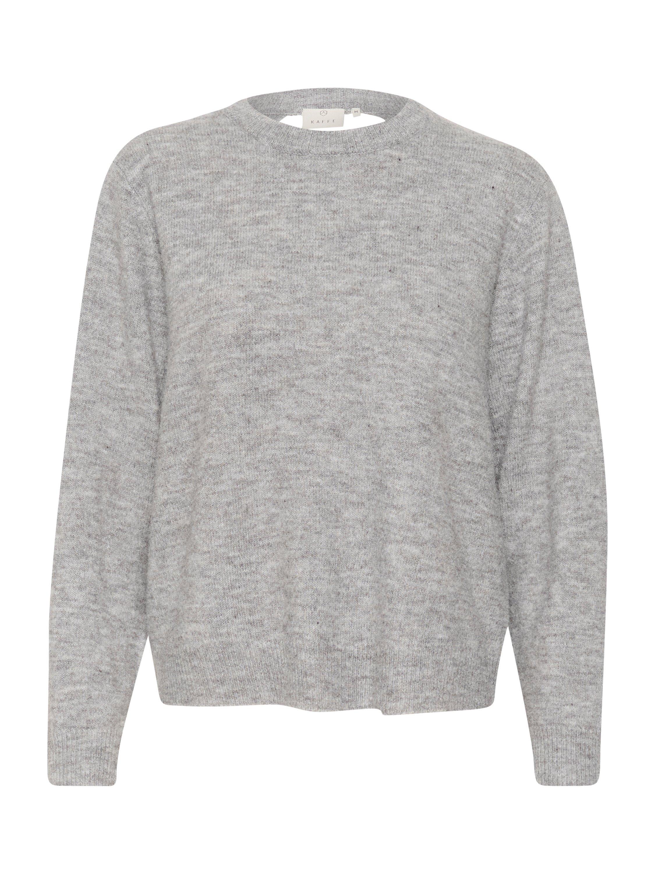 KAFFE KAmalene Wrap Jumper, Grey Melange, L
