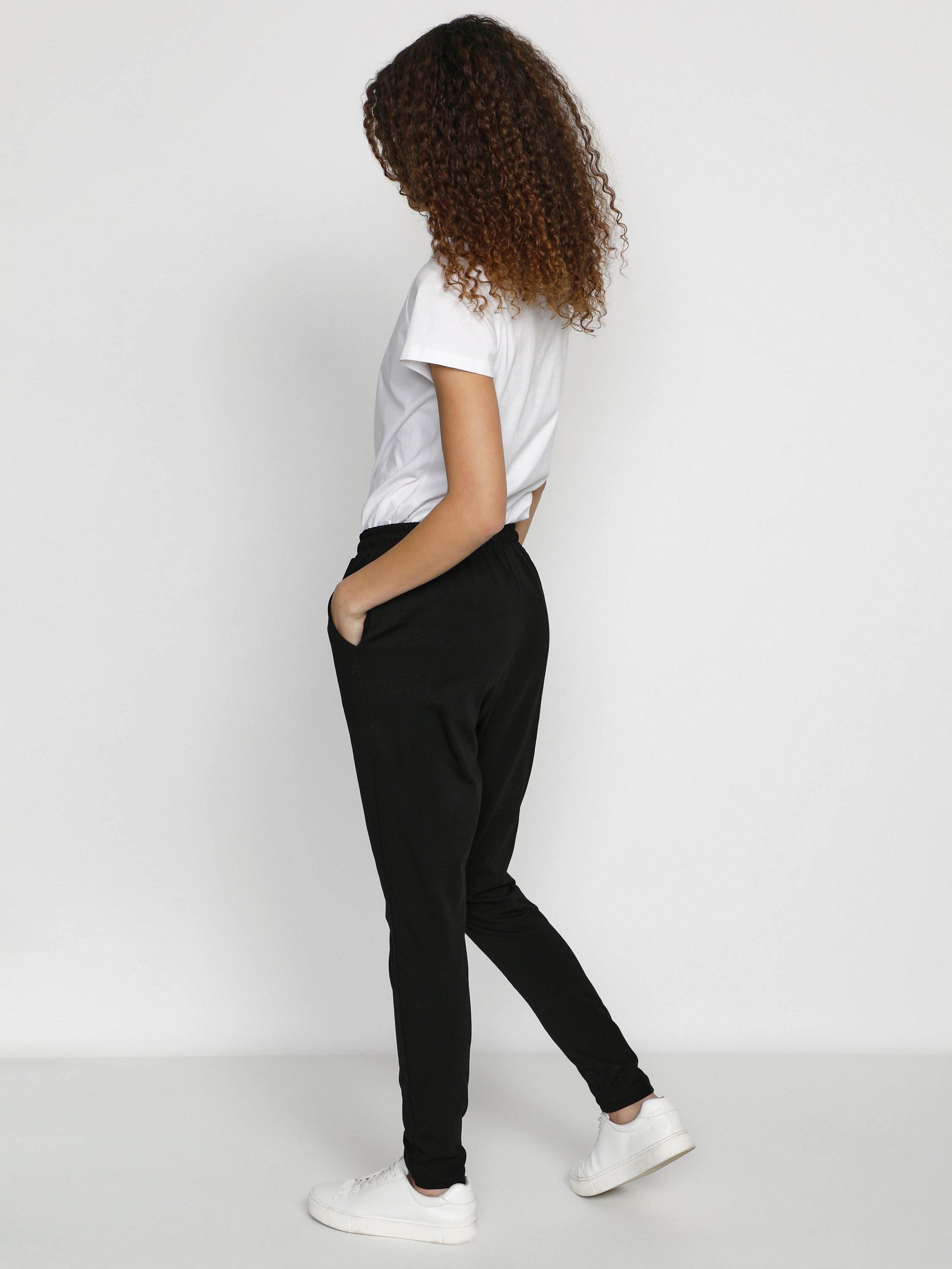 Product image 2 of 7, which shows KAFFE Linda High Waist Trousers, Black, XS