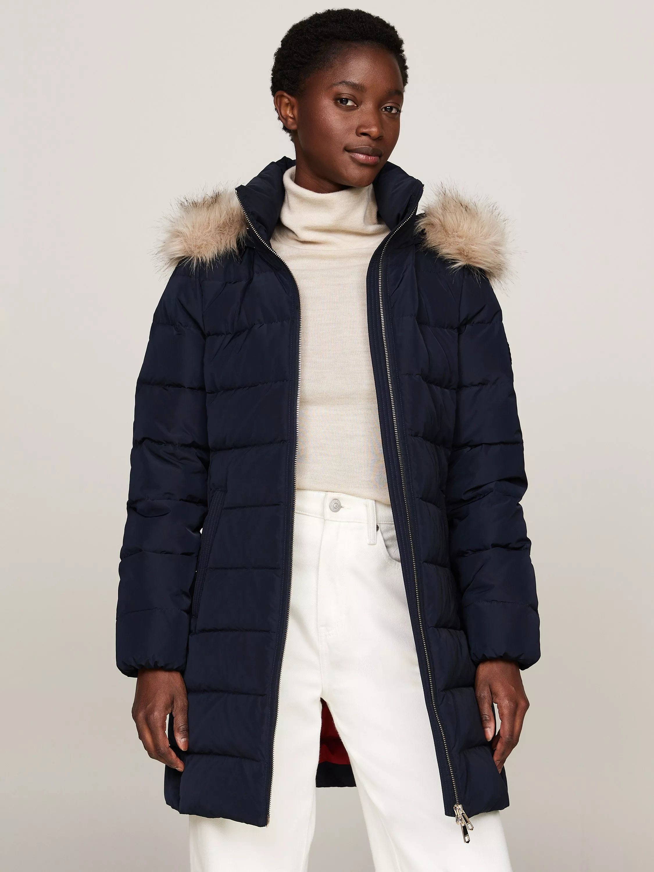 Long puffer coat tommy hilfiger hotsell