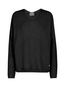 MOS MOSH Thora Wool Blend Jumper, Black