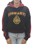 Harry Potter Hogwarts Crop Hoodie, Black Black