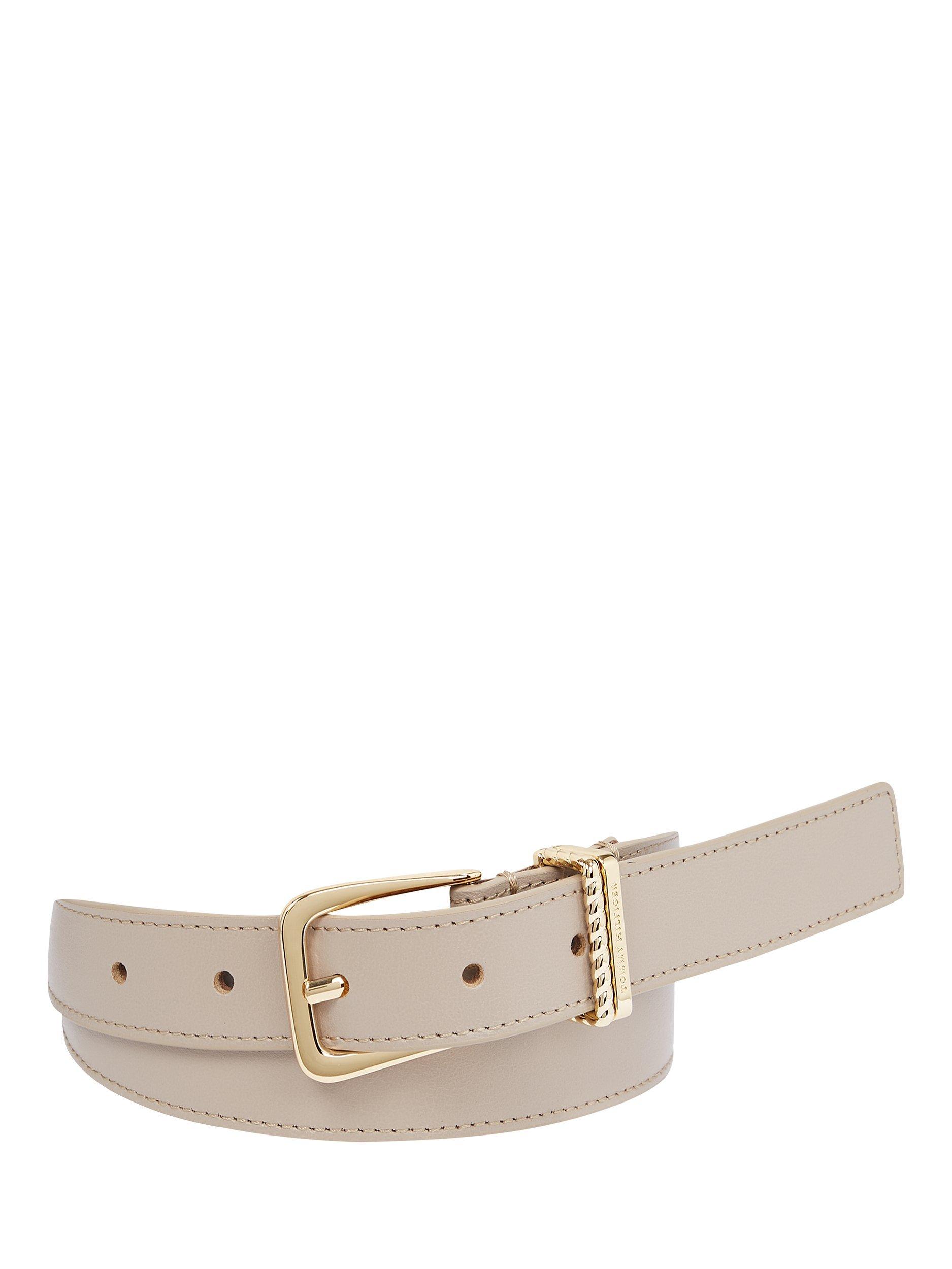Tommy Hilfiger Luxe Leather Belt, Beige