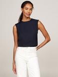 Tommy Hilfiger Button Sleeveless Top, Desert Sky