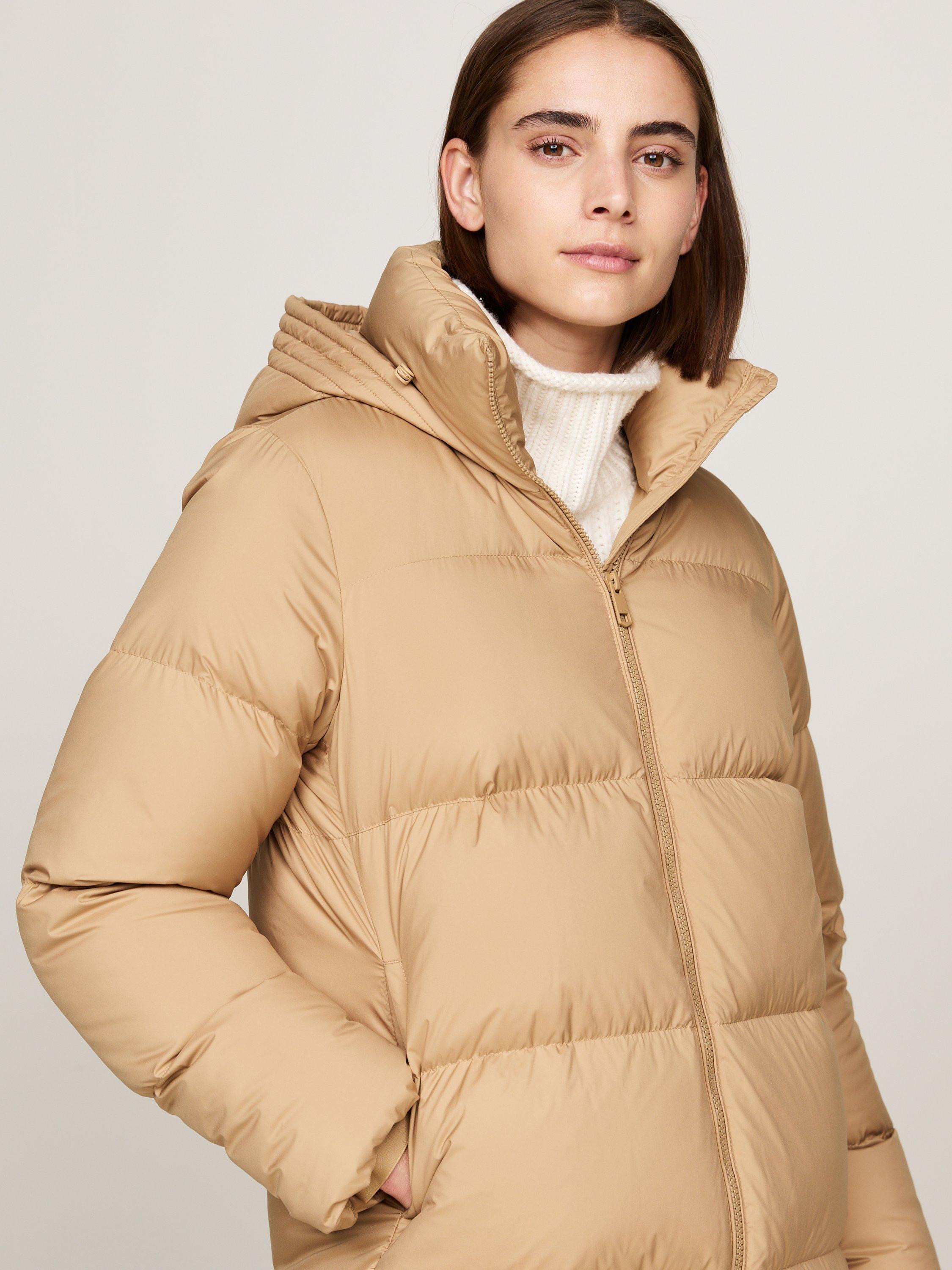 Tommy Hilfiger Down Puffer Longline Coat Classic Khaki