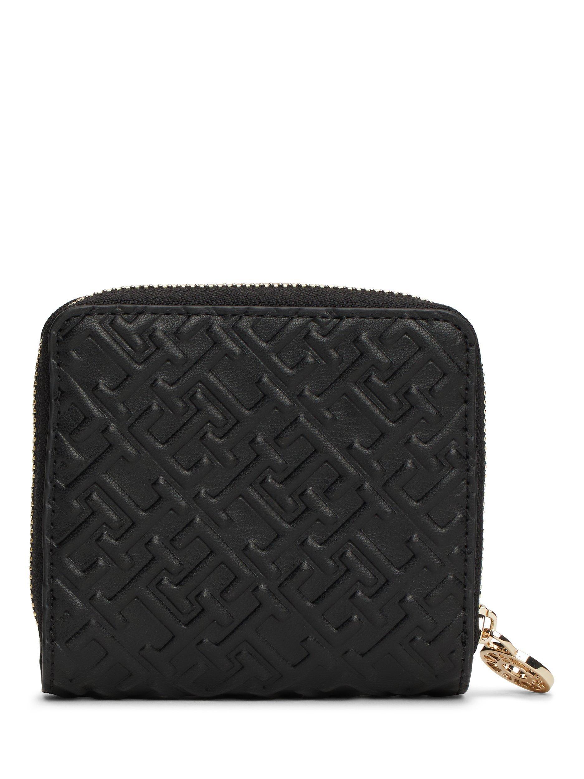 Tommy Hilfiger Distinct Logo Embossed Purse Black