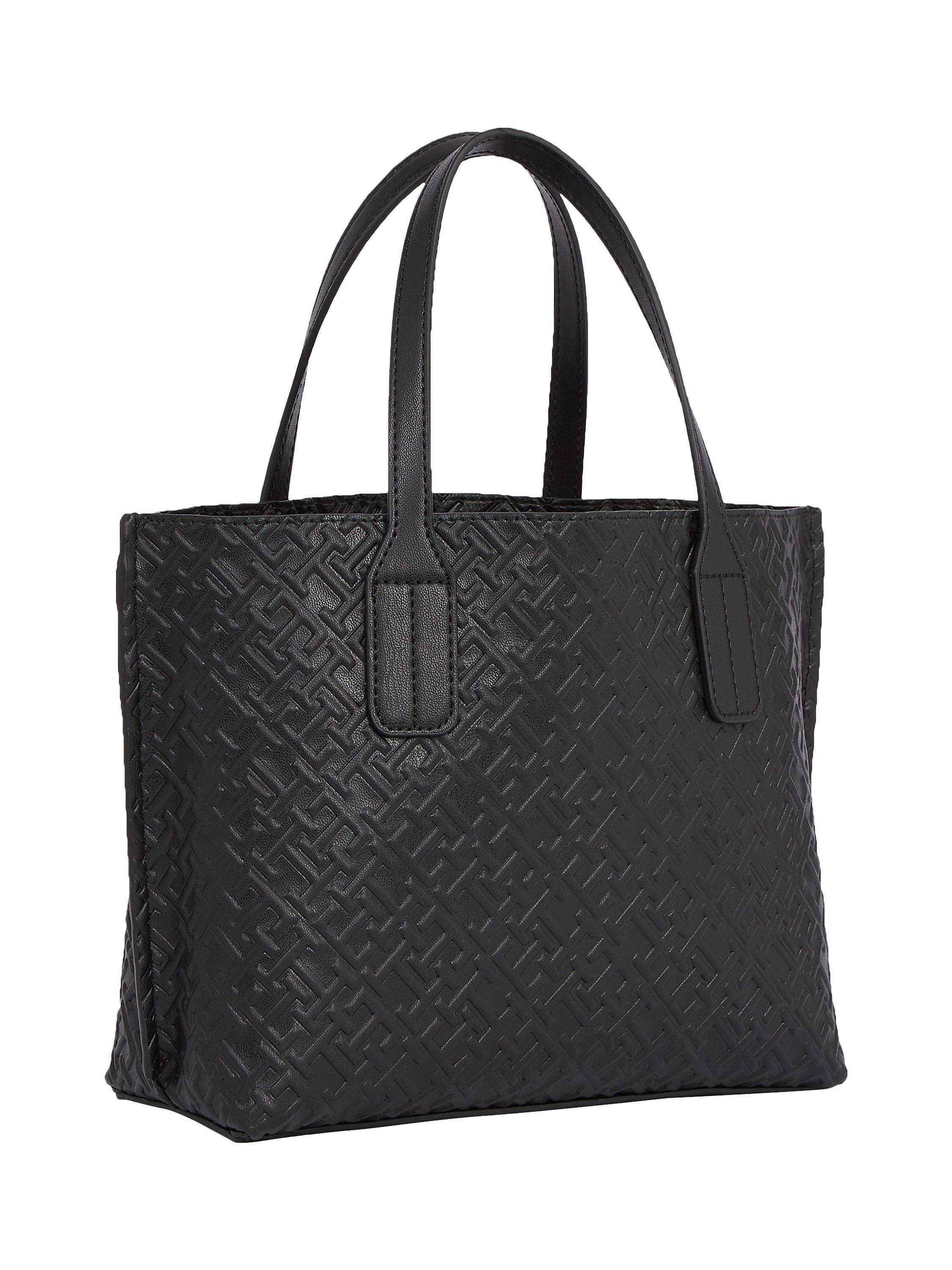 Tommy hilfiger black tote hotsell