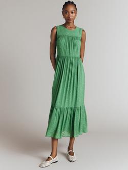 Ghost Sandy Poppy Georgette Dress, Green - view 2, Green