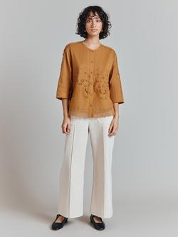 Ghost Eden Embroidered Blouse, Camel, Camel