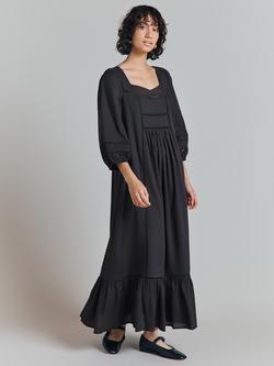 Ghost Elsie Broderie Smock Dress, Charcoal