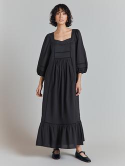 Ghost Elsie Broderie Smock Dress - view 2, Charcoal