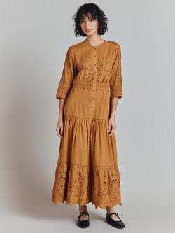 Ghost Blair Embroidered Dress, Camel - view 2, Camel