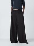 Theory Super Wide Leg Wool Blend Trousers, Grey