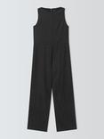 Theory Relaxed Wool Blend Jumpsuit, Charcoal