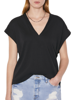 FRAME Le Mid Rise Organic Pima Cotton T-Shirt, Black