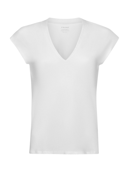 FRAME Le Mid Rise Organic Pima Cotton T-Shirt - view 2, White