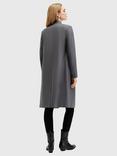 AllSaints Sidney Longline Wool Blend Coat, Eiffel Grey