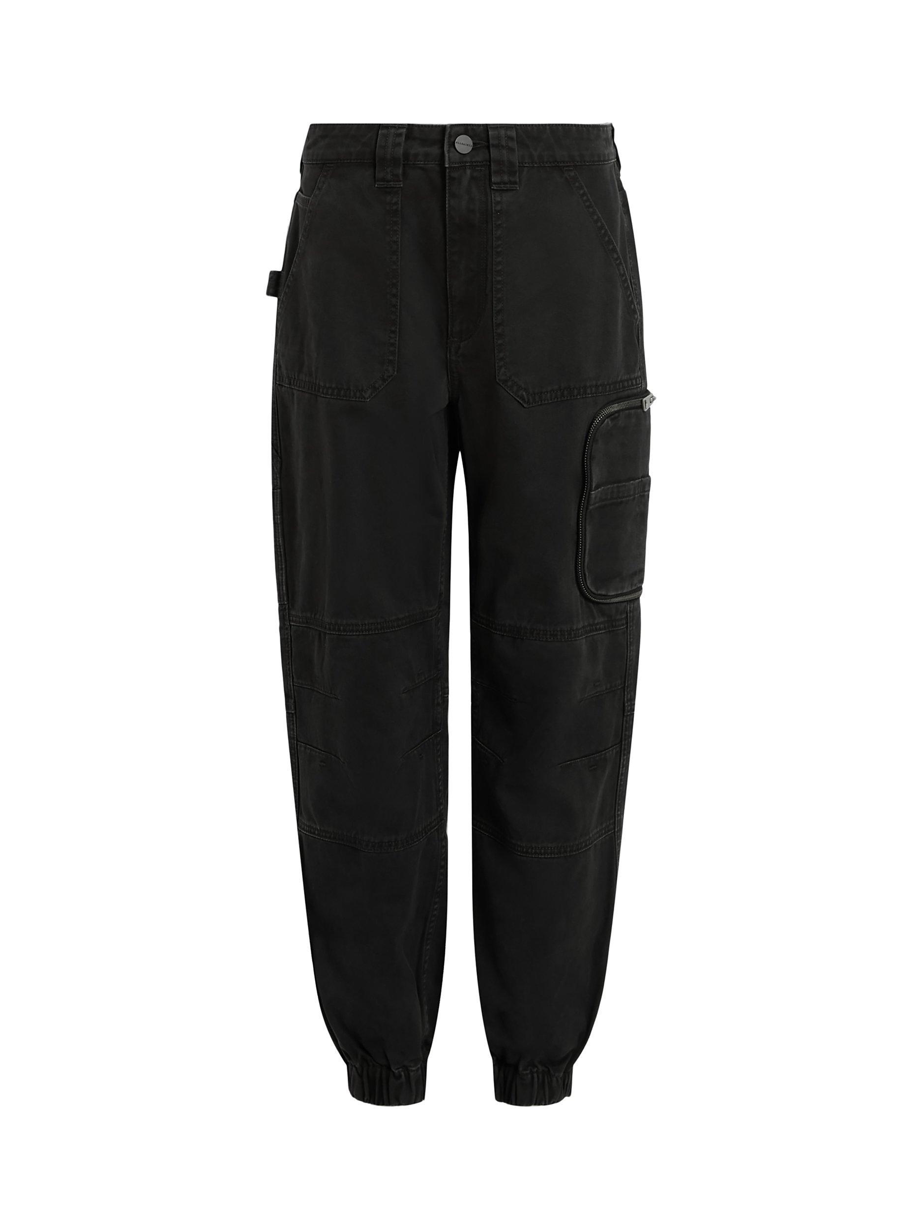 Product image 4 of 10, which shows AllSaints Florence Denim Joggers, Nearly Black, 6