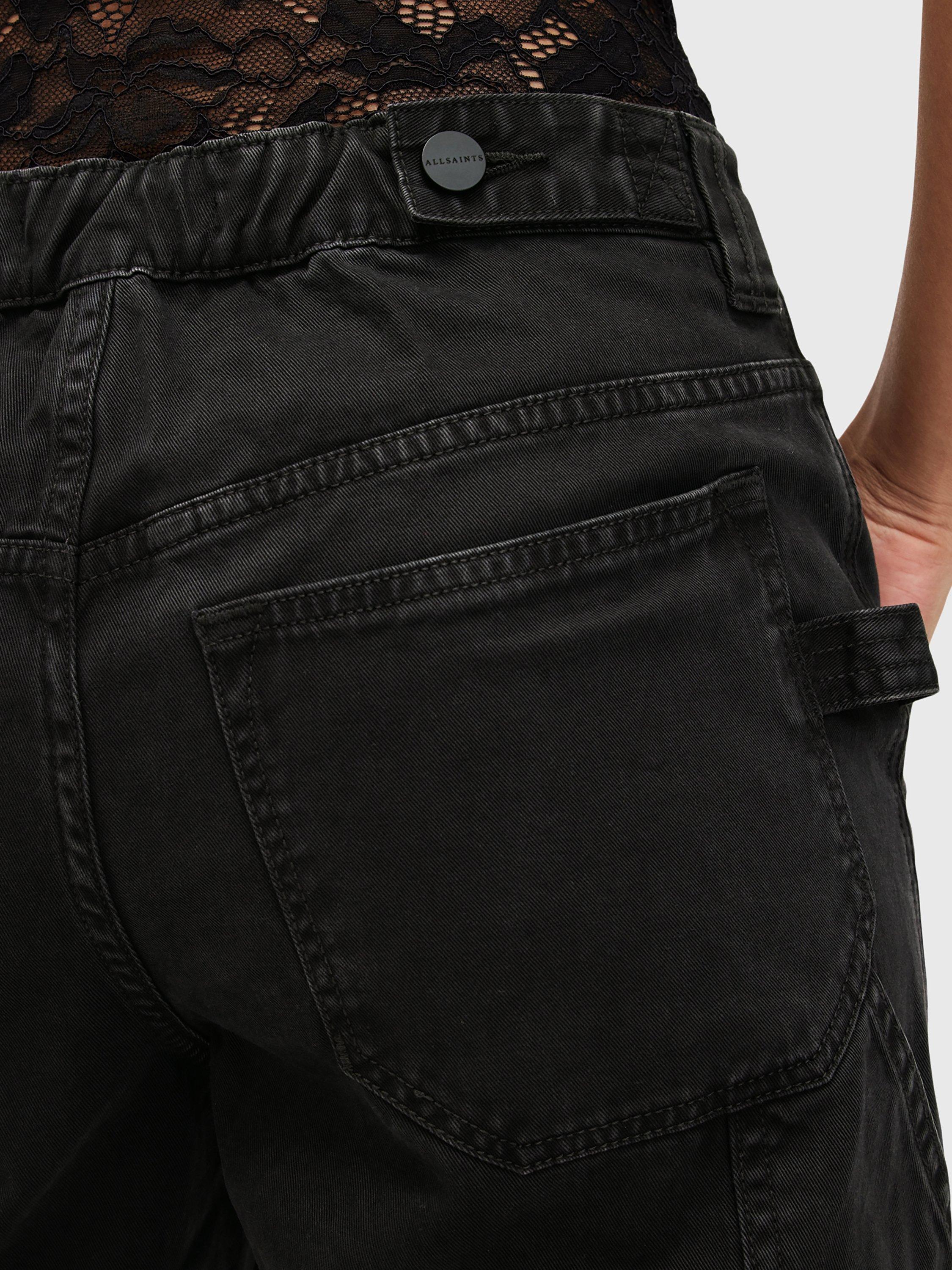 Product image 9 of 10, which shows AllSaints Florence Denim Joggers, Nearly Black, 6
