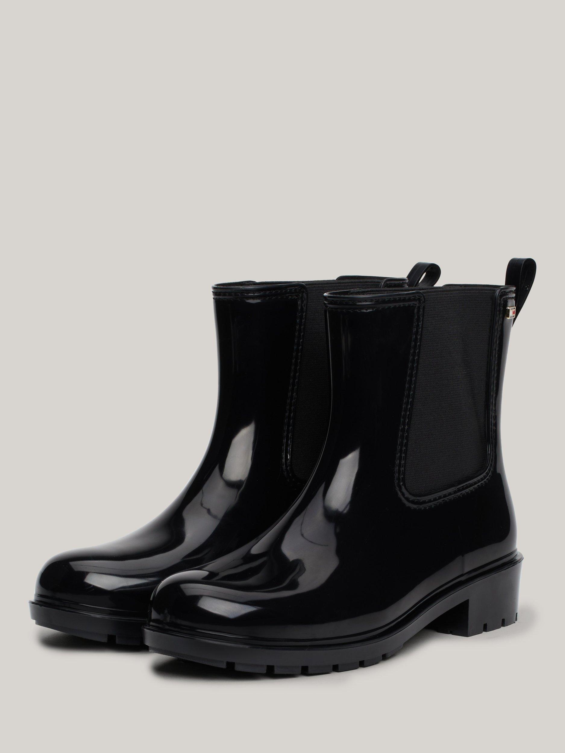 Tommy Hilfiger Flag Rain Boots Black